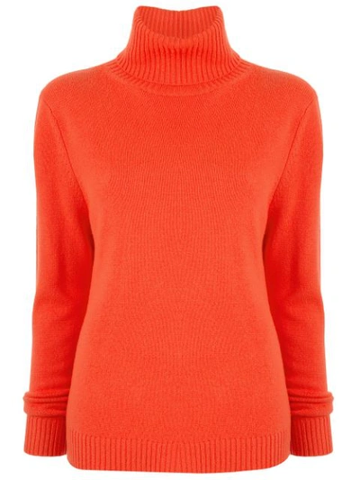 Aspesi Knit Turtleneck Sweater In Orange