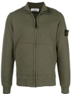 Stone Island Zipped-up Jacket In Green