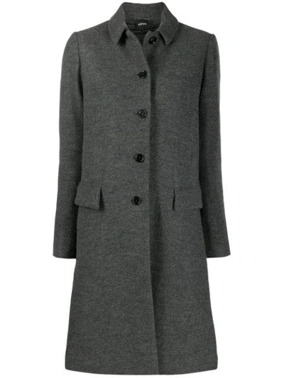 Aspesi Single-breasted Coat In Grey