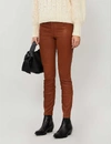 J Brand L8001 Super-skinny Mid-rise Leather Leggings In Eclair