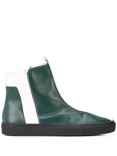 Alberto Fermani Striped Ankle Boots In Serpentine Bianco