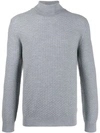 Tagliatore Turtleneck Jumper In 71 Grey