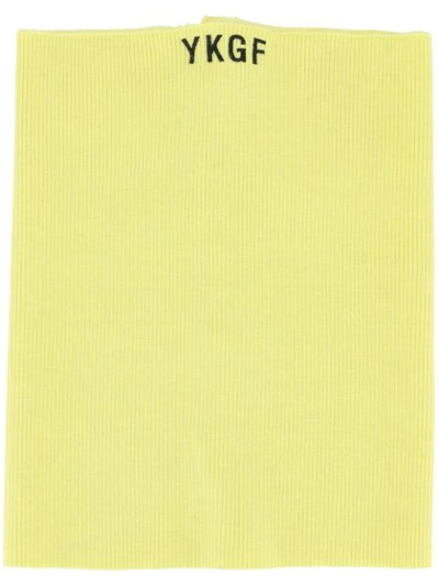Yoshiokubo Logo Neck Warmer In Yellow
