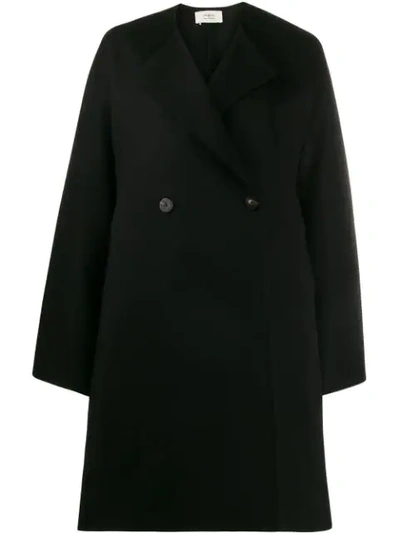 Ports 1961 Double-breasted Coat In Black