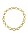 Katy Briscoe 18k Yellow Gold Embossed Link Collar Necklace