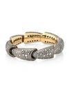 Vhernier Calla 18k White Gold Palladium, Titanium & Diamond 7-element Cuff Bracelet