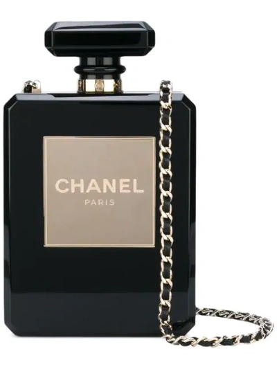 Pre-owned Chanel Perfume Bottle Bag In Black