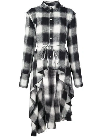 Haculla Signature Woven Checked Shirt Dress In Black