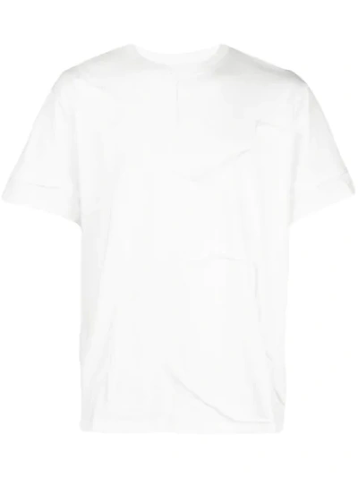 Mostly Heard Rarely Seen Mens White Cut Me Up Drop Shoulder T-shirt