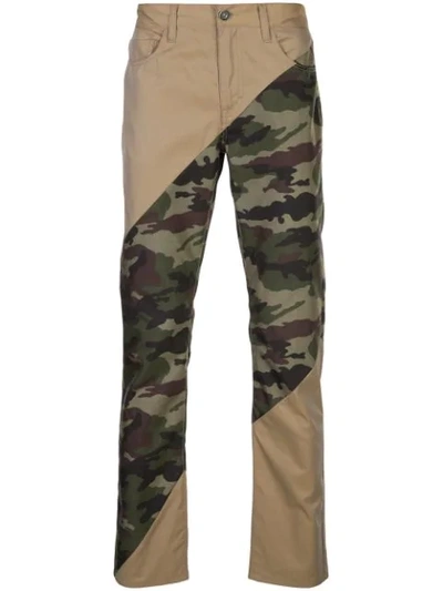 Mostly Heard Rarely Seen Camouflage Sliced Jeans In Green