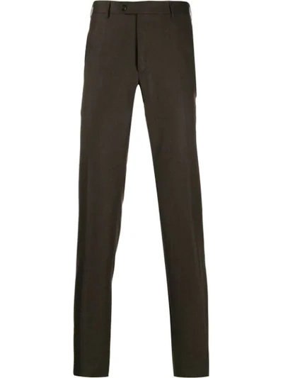 Corneliani Straight-leg Tailored Trousers In Brown