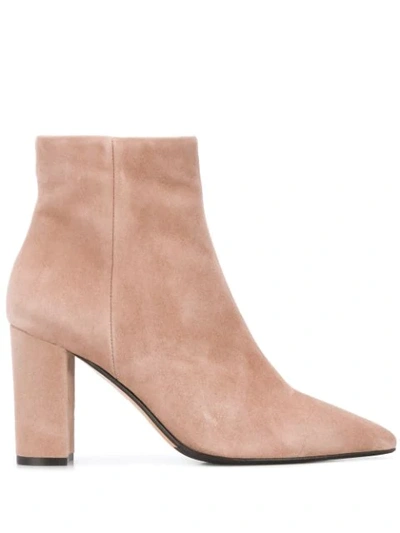 The Seller Block Heel Ankle Boots In Neutrals