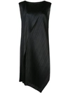 Issey Miyake Pleated Sleeveless Dress In Black