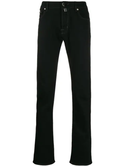 Jacob Cohen Mid-rise Slim Fit Jeans In Black