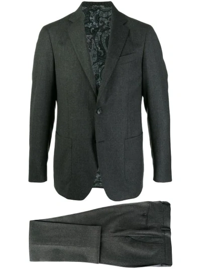 Etro Tailored Two Piece Suit In Grey