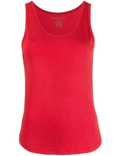 Majestic Jersey Tank Top In Red