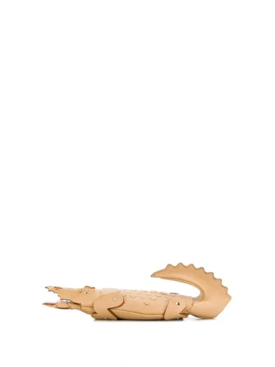 Lacoste Alligator-shaped Mini Wallet In Brown