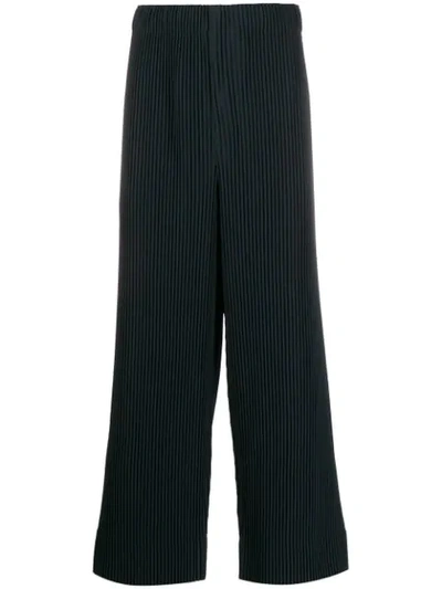 Issey Miyake Pleated Casual Trousers In Blue