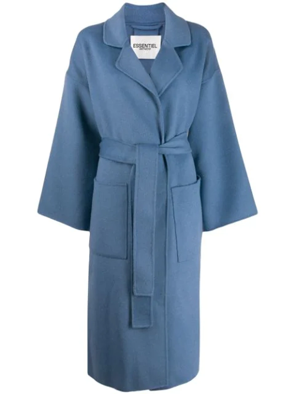 Essentiel Antwerp Truffles Belted Coat In Blue ModeSens
