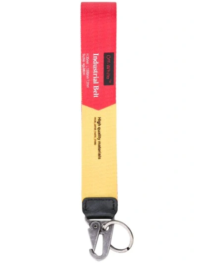 Off-white Industrial Belt Keyring In Yellow