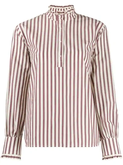 Roseanna Morrison Marshall Striped Blouse In Red