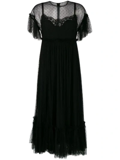 Dolce & Gabbana Flared Tulle Dress In Black