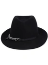 Stella Mccartney Chain Detail Hat In Black