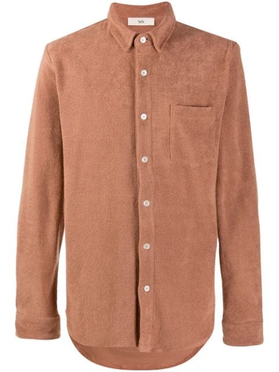 Séfr Button-up Shirt In Brown
