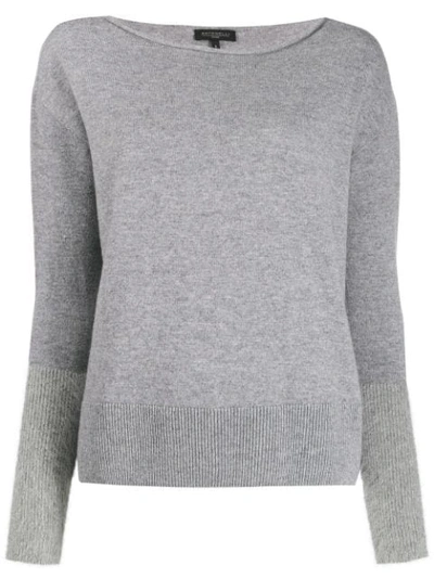 Antonelli Round Neck Knit Sweater In Grey