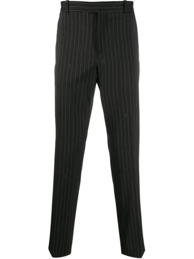 Kenzo Pinstriped Tailored Trousers In Black