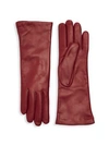 Portolano Women's Slip-on Leather Gloves In Black Cherry