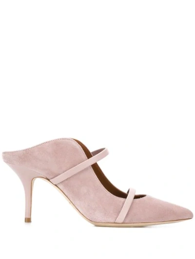 Malone Souliers Pointed Mid-heel Mules In Pink