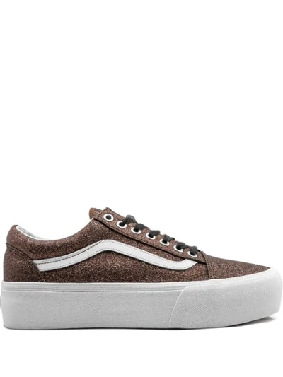 Vans Old Skool Platform Sneakers In Brown