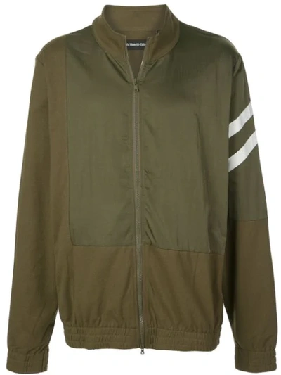 God's Masterful Children Geometric Panelled Bomber Jacket In Green