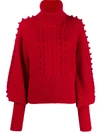 Temperley London Chunky Knit Jumper In Red