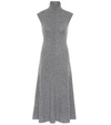 Polo Ralph Lauren Cashmere Midi Sweater Dress In Grey