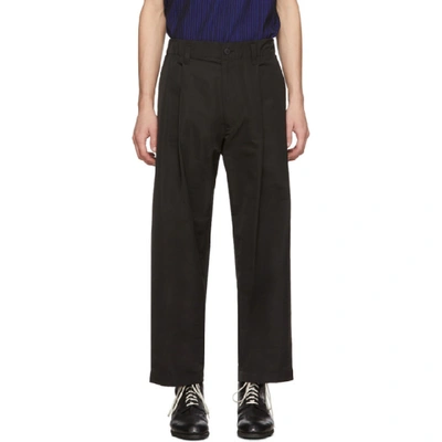 Issey Miyake Men Black Memory Grosgrain Trousers In 15.black