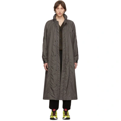 Issey Miyake Men Grey Micro Taffeta Coat In 13.chrclgry