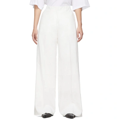 Jil Sander White Structured Trousers In 104 Snow