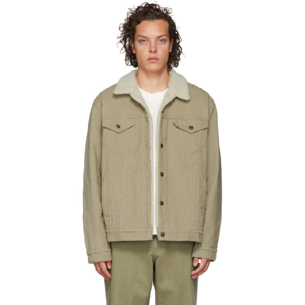 levi sherpa jacket beige