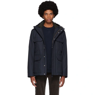 Norse Projects Navy Cotton Nunk Cambric Jacket In 7004/ Dark