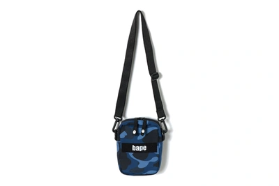 Pre-owned Bape  Color Camo Military Shoulder Bag Blue