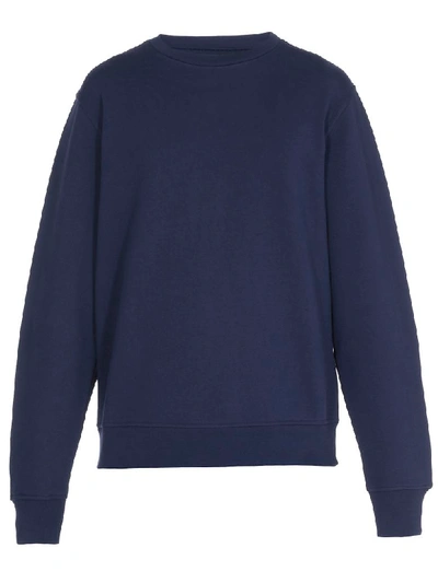 Maison Margiela Cotton Sweatshirt In Ink Blu