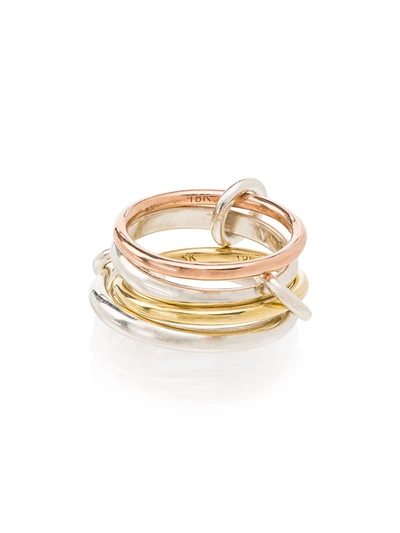 Spinelli Kilcollin 18k Yellow And Rose Gold Hyacinth Linked Rings In Metallic