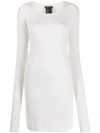 Ann Demeulemeester Long Knitted Top In White