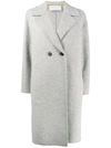 Harris Wharf London Double-breasted Fitted Coat In Grey