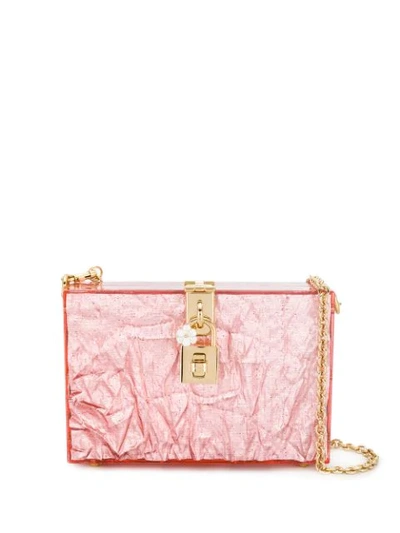 Dolce & Gabbana Metallic Box Bag In Pink
