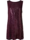 Alice And Olivia Kamryn Sequinned Mini Dress In Purple