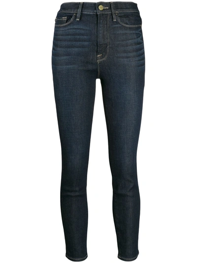 Frame Ali High Rise Cropped Jeans In Blue