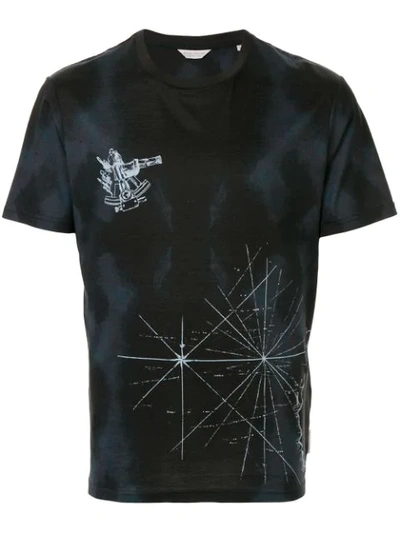 Gieves & Hawkes Sextant Print T-shirt In Blue